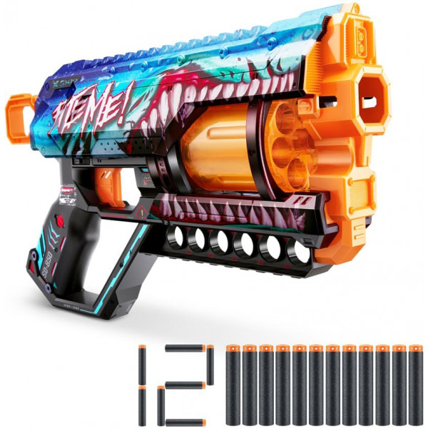 Фото - Бластер многозарядный ZURU X-SHOT Skins Griefer  Shark Thrasher (12 патронов) (36561В)