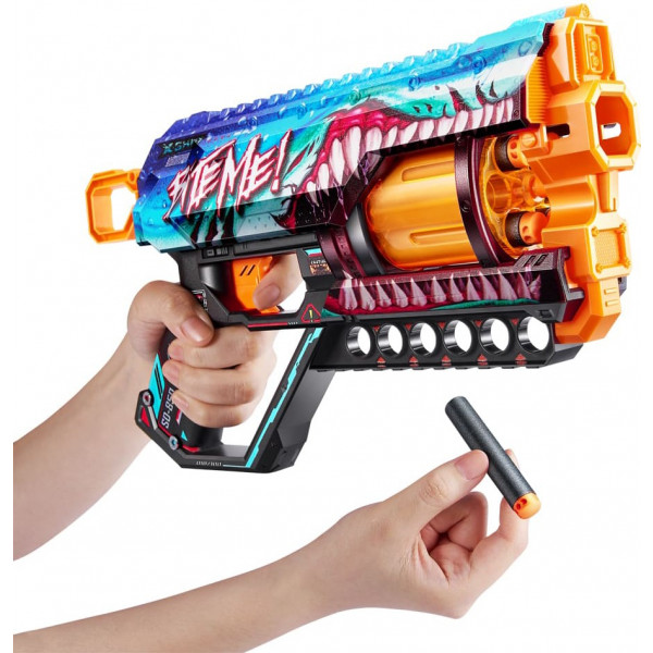 Фото - Бластер многозарядный ZURU X-SHOT Skins Griefer  Shark Thrasher (12 патронов) (36561В)