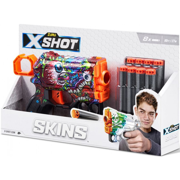 Фото - Бластер однозарядний ZURU X-SHOT Skins Menace Scream (8 патронів) (36515J)