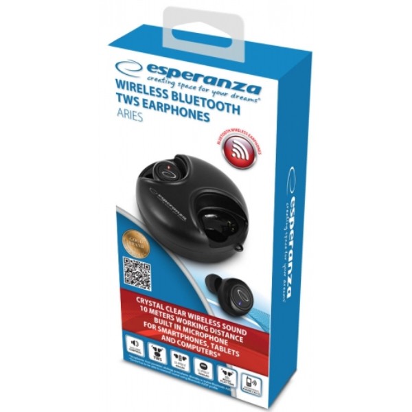 Фото - Навушники вкладиші бездротові TWS Esperanza Aries (EH228K)