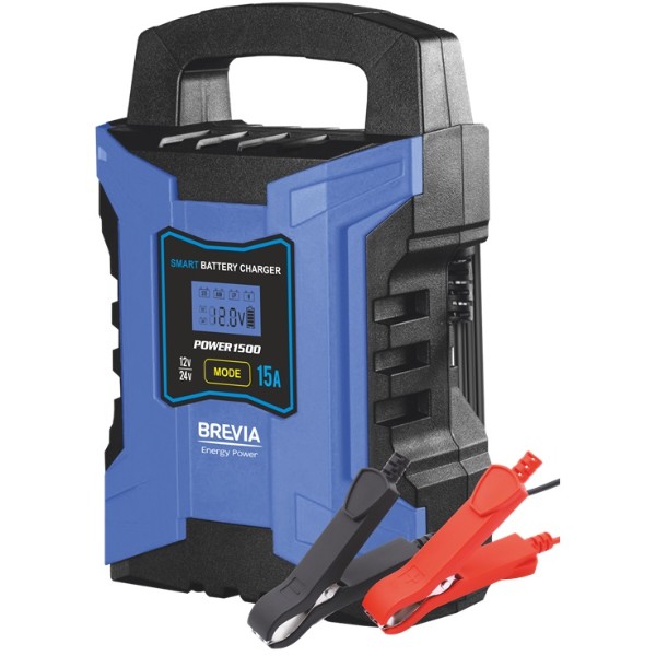 Фото - Пускозарядное устройство Brevia POWER1500 15A 12V/24V 10-300Ah (21500EP)