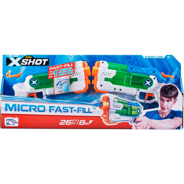 Фото - Водяний бластер
 ZURU набір (2шт.) X-Shot Warfare Fast Fill Small (56244R)