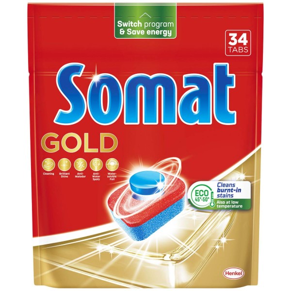 Фото - Таблетка для посудомийної машини Somat Gold 34 шт