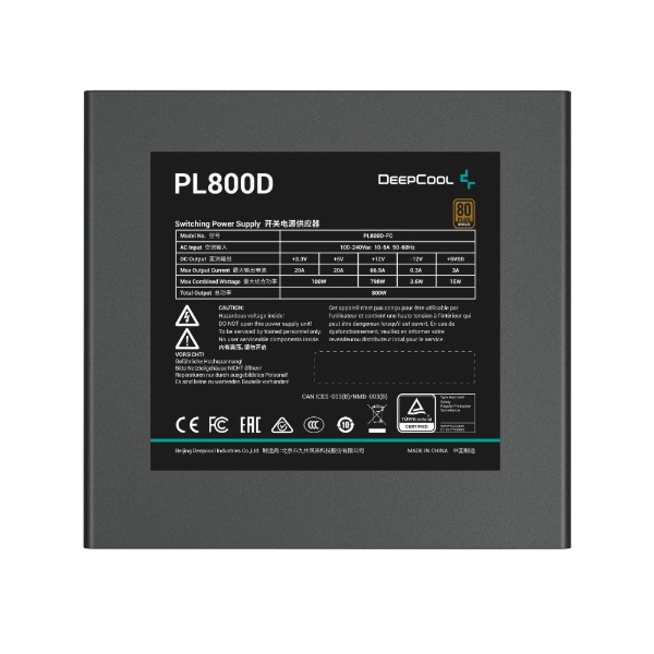 Фото - Блок питания для ПК Deepcool PL800D (R-PL800D-FC0B-EU-V2) 800W