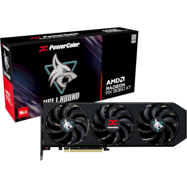 Видеокарта PowerColor AMD Radeon RX 9060 XT 16GB GDDR6 Hellhound