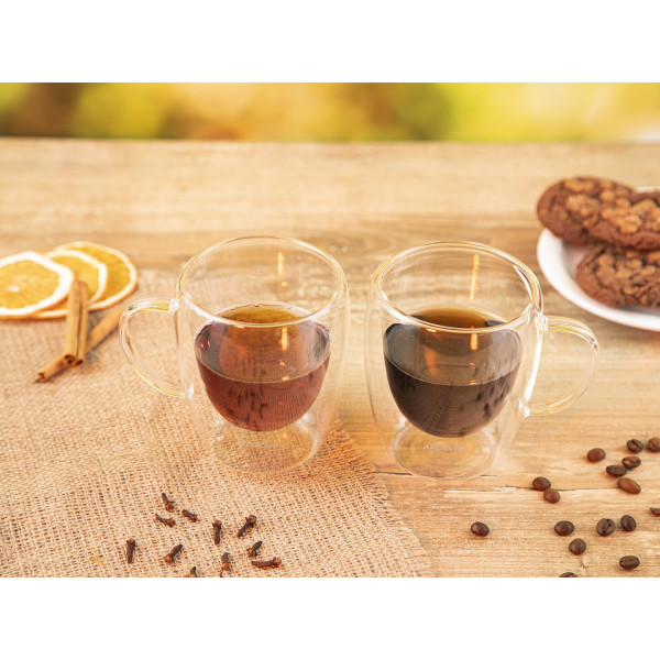 Фото - Набор чашек с двойными стенками Ardesto 300 мл 2 шт. (AR2630GHP)