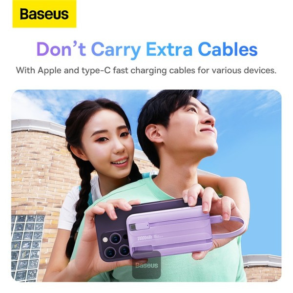 Фото - Батарея мобильная Baseus Comet Series 20000mAh 22,5W PD,QC USB-C,USB-A, with Cable Lightning/USB-C Purple (PPMD020105)