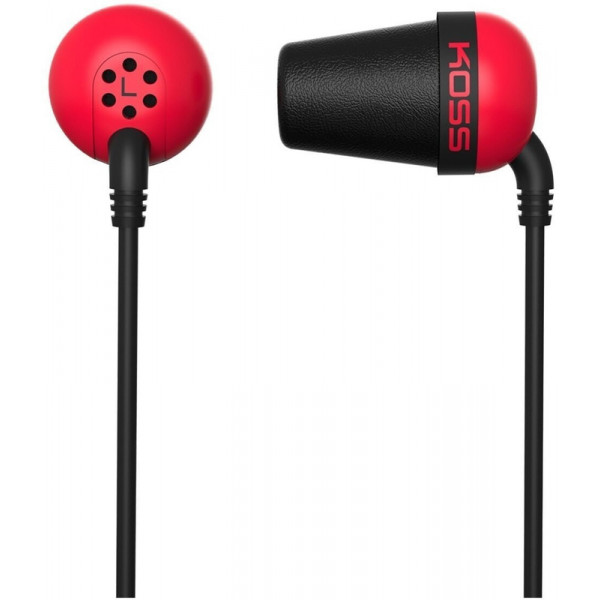 Фото - Навушники вкладиші дротові Koss The Plug Noise Isolating Red (196768.101)