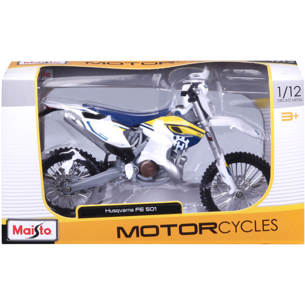Фото - Коллекционный легковой транспорт Maisto Мотоцикл Husqvarna FE 501, 1:12 (31101-16921)