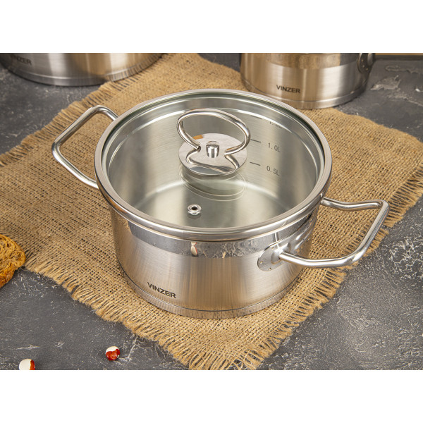 Фото - Набір посуду Vinzer 50040  Universum Compact 5 пр.