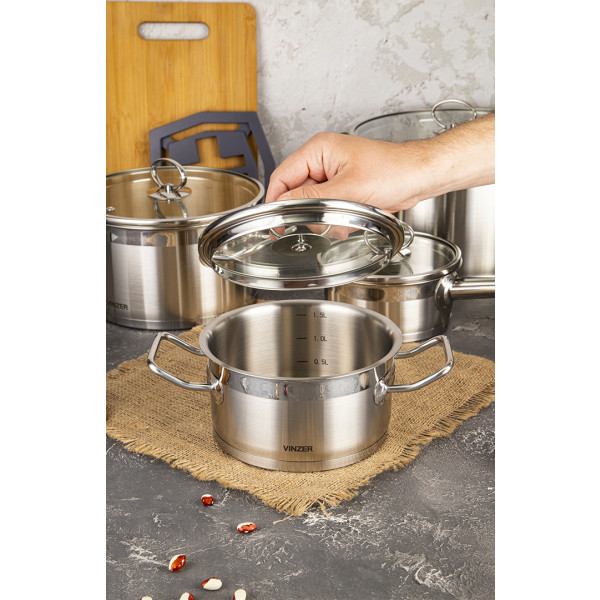 Фото - Набір посуду Vinzer 50040  Universum Compact 5 пр.