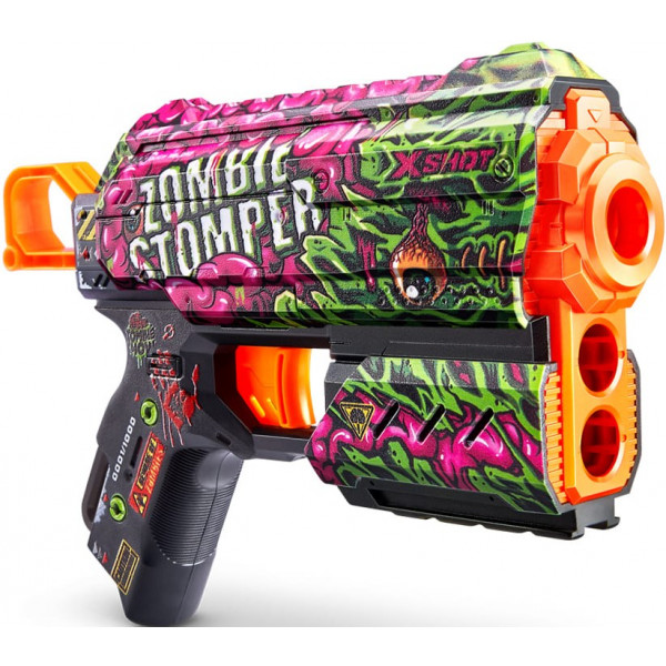 Фото - Бластер багатозарядний ZURU X-Shot Skins Flux Zombie Stomper, 8 патронів (36516A)
