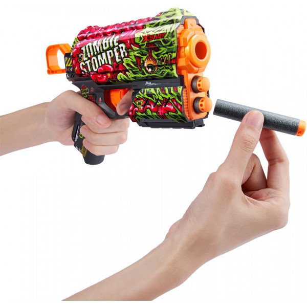 Фото - Бластер багатозарядний ZURU X-Shot Skins Flux Zombie Stomper, 8 патронів (36516A)
