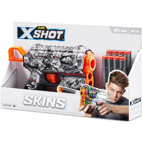 Фото - Бластер багатозарядний ZURU Skins Flux Illustrate (8 патронів) (36516D)