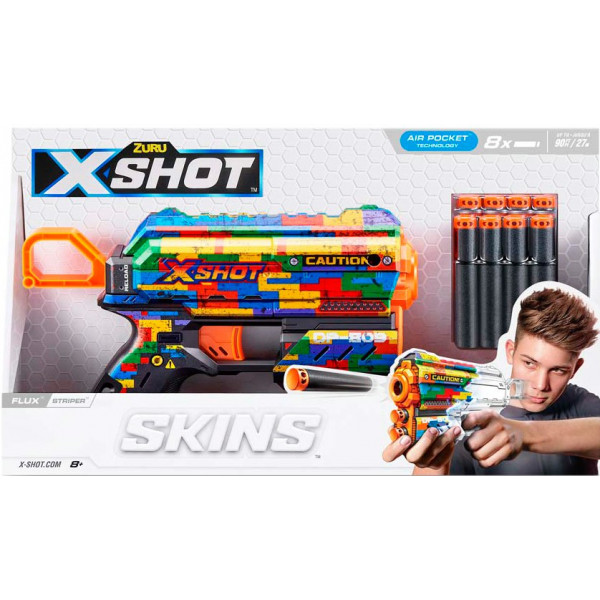 Фото - Бластер многозарядный ZURU X-Shot Skins Flux Striper (36516K)