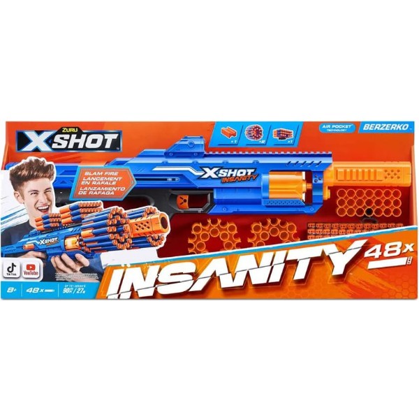 Фото - Бластер багатозарядний ZURU X-Shot Insanity Berzerko 8 Shot (36610R)