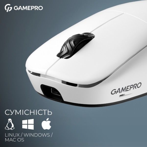 Фото - Миша бездротова ігрова GamePro Asgard Loki Wireless RGB White (GM022W)