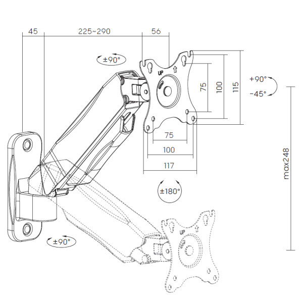 Фото - Крепление настольное OfficePro MA300B 17-32" 2-9 кг Black
