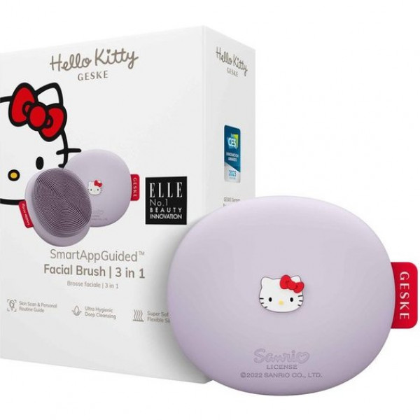 Фото - Щітка для чищення обличчя GESKE Facial Brush З в 1 by Hello Kitty фіолетовий (HK000017PU01)