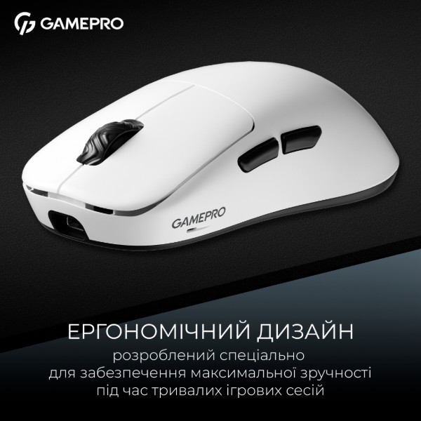 Фото - Миша бездротова ігрова GamePro Asgard Loki Wireless RGB White (GM022W)
