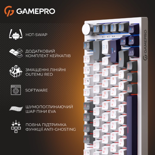 Фото - Клавиатура проводная игровая GamePro Genesis Warden (MK160P)