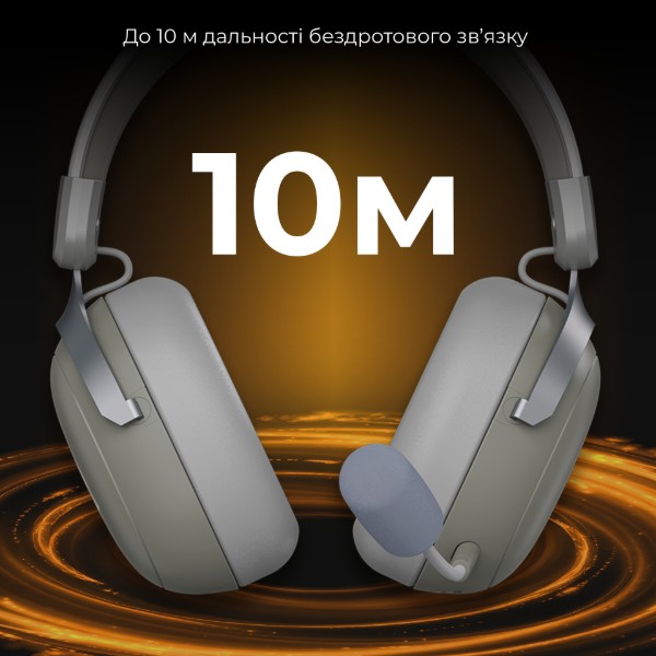 Фото - Гарнитура беспроводная игровая Ajazz AHM08 MAX 3-Mode Grey (AHM08-MAX-GW)
