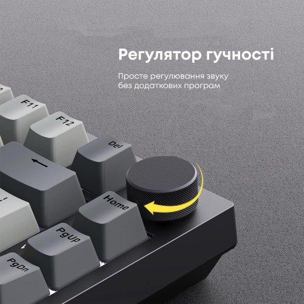 Фото - Клавіатура дротова ігрова Ajazz AK820 Sea Salt Switch Black USB-C (AK820-SS-BGY)
