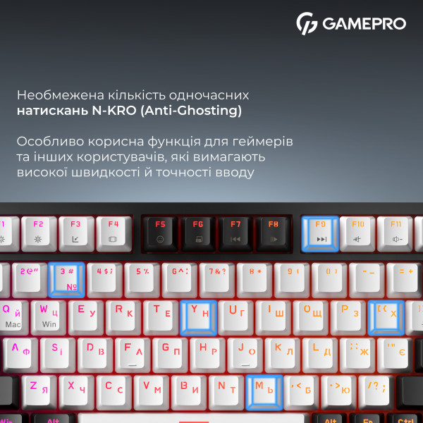 Фото - Клавіатура дротова ігрова GamePro Asgard Valhalla Max Magnetic Switches USB Black (MK160B MAX)