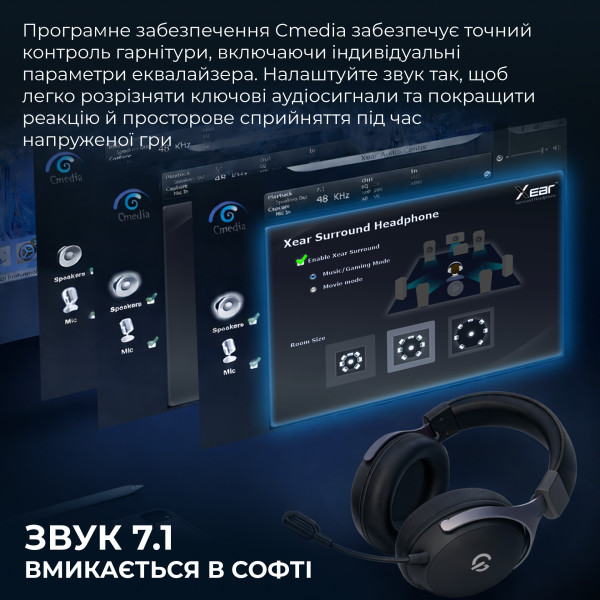 Фото - Гарнитура беспроводная игровая GamePro Asgard Freya Pro (HSW201B)