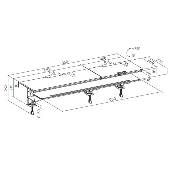 Фото - Підставка під ноутбук OfficePro MR260B Wood Black