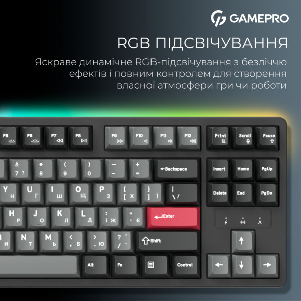 Фото - Клавіатура бездротова ігрова GamePro Asgard Ragnar Keychron Super Black (MK285BK)