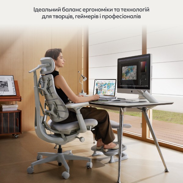 Фото - Крісло офісне LiberNovo Omni Space Gray 48 см (CP-GW-0000015-00-00)