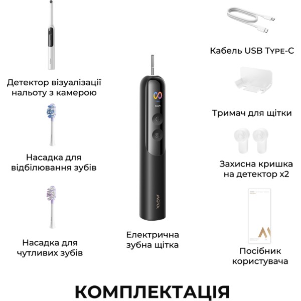 Фото - Зубная щетка электрическая Mova Fresh 20 Sensus Black (ATS25B-BK)