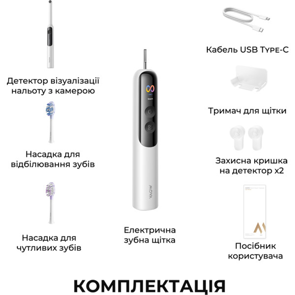 Фото - Зубная щетка электрическая Mova Fresh 20 Sensus White (ATS25B-WH)