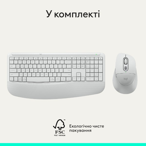 Фото - Клавиатура+мышь беспроводная Logitech Signature Comfort Plus MK880 Off-White (920-014033)