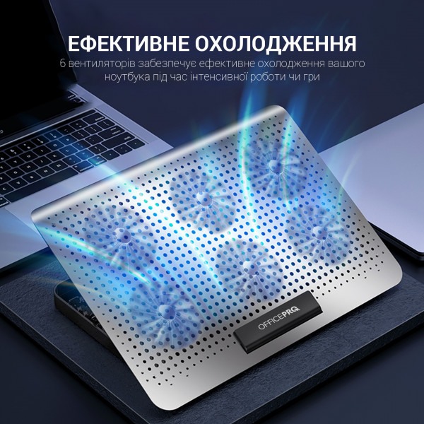 Фото - Підставка під ноутбук охолоджуюча OfficePro CP620 Silver