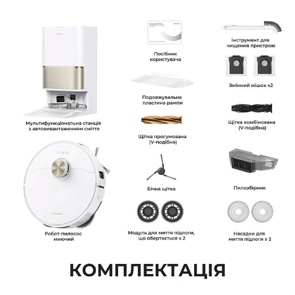 Фото - Робот-пилосос миючий Dreame L50s Pro Ultra White (RLL88HE-Wh)