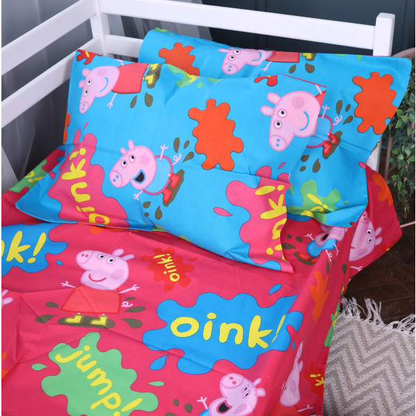 Фото - Комплект постільної білизни дитячий MirSon 143х210 см Kids Time 17-0507 Peppa Бязь (2200007075096)