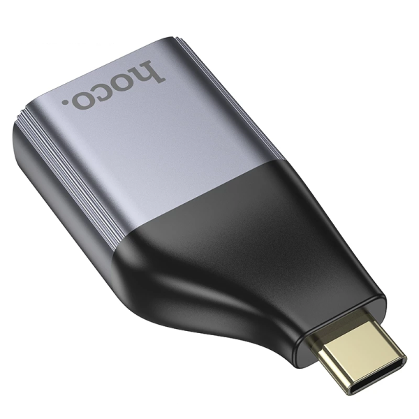 Фото - Перехідник HOCO UA35 Type-C to RJ45 Metal Gray (6942007645607)
