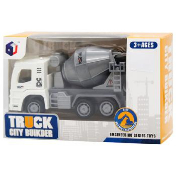 Фото - Наземна будівельна техніка DIY TOYS Бетономішалка Pull-Back зі світл та звук ефект (CJ-4069547)