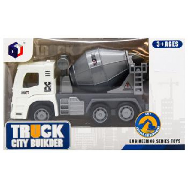Фото - Наземна будівельна техніка DIY TOYS Бетономішалка Pull-Back зі світл та звук ефект (CJ-4069547)