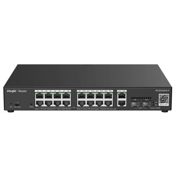 Фото - Коммутатор локальної мережі (Switch) Ruijie Reyee RG-ES220GS-P Фото - Коммутатор локальної мережі (Switch) Ruijie Reyee RG-ES220GS-P