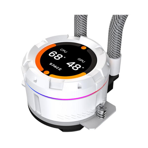 Фото - Уцінка - Водяна система охолодження ID-Cooling Space LCD SL360 XE White