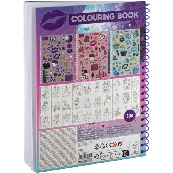 Фото - Розмальовки класичні Besties А4 з наліпками та олівцями (961002)