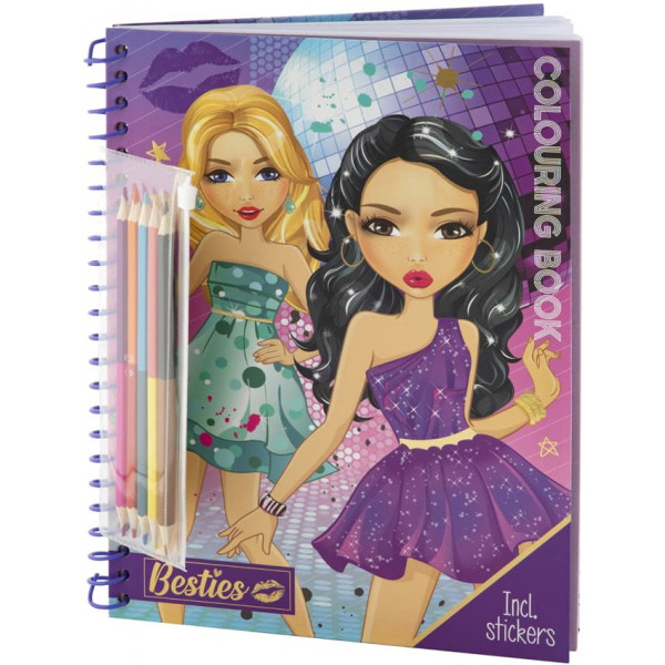 Фото - Розмальовки класичні Besties А4 з наліпками та олівцями (961002)