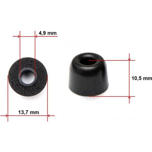 Фото - Амбушюр для навушників Soundmag Premium пінні L size 4.9 mm (1 пара)