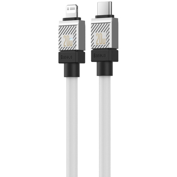 Фото - Кабель синхронізації даних Baseus CoolPlay Series Fast Charging Type-C to iP 20W 2m White (CAKW000102)