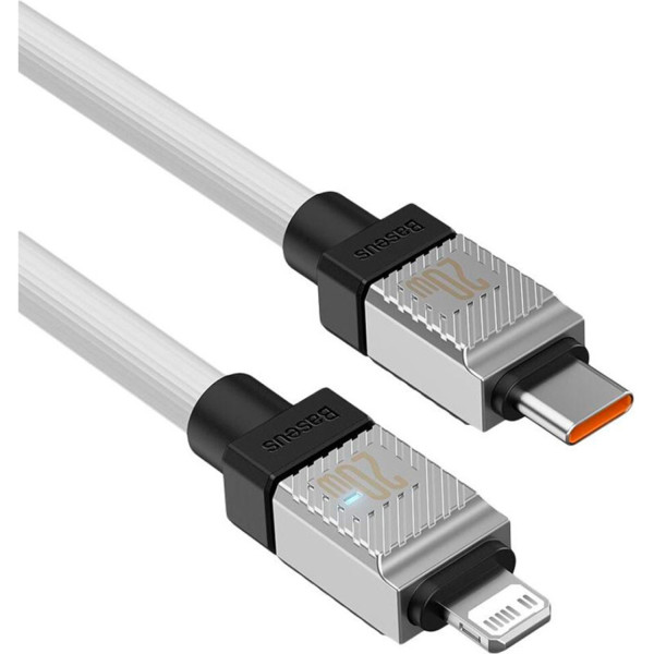 Фото - Кабель синхронізації даних Baseus CoolPlay Series Fast Charging Type-C to iP 20W 2m White (CAKW000102)