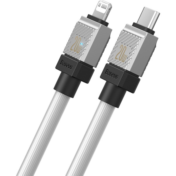 Фото - Кабель синхронізації даних Baseus CoolPlay Series Fast Charging Type-C to iP 20W 2m White (CAKW000102)