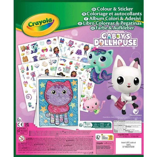 Фото - Раскраски Crayola Gabby's Doll's House 32 стoр. 1 и 4 стор. наклеек (04-7025G)
